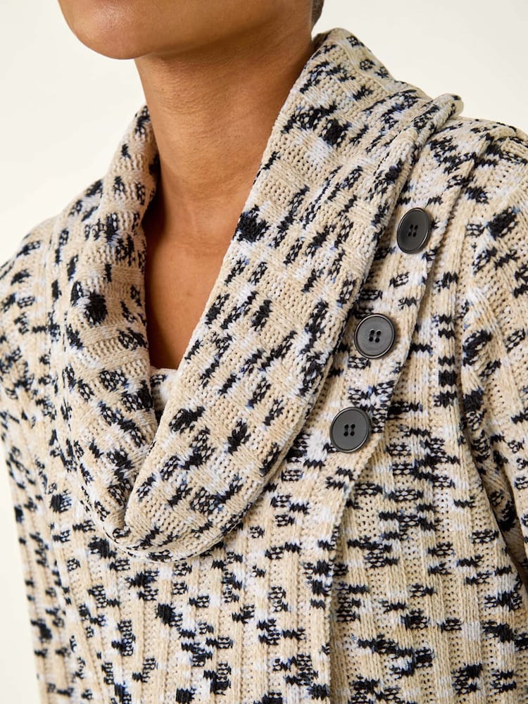 Roman Natural Chenille Cowl Neck Tunic Top - Image 5 of 5 Roman Natural Chenille Cowl Neck Tunic Top - Image 5 of 5