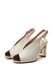 Moda in Pelle Maeva High Vamp Sling Back Sandals - Image 2 of 4