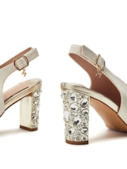 Moda in Pelle Maeva High Vamp Sling Back Sandals - Image 3 of 4
