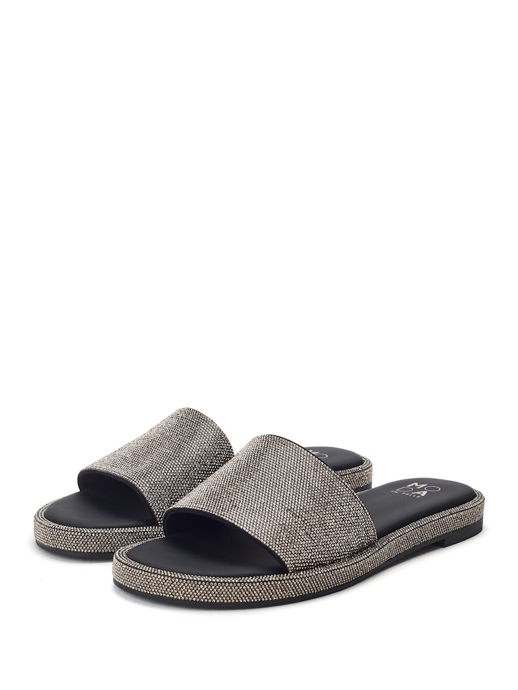 Moda in Pelle Jaz Glitz Slider Sandals - Image 2 of 4