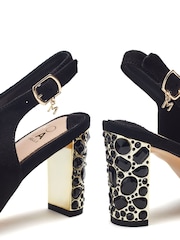 Moda in Pelle Maeva High Vamp Sling Back Sandals - Image 4 of 4