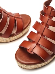 Moda in Pelle Keelie High Raffia Wedge Sandals - Image 3 of 4