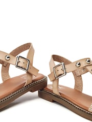 Moda in Pelle Noell Studded T-Bar Flat Sandals - Image 3 of 4