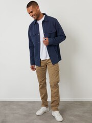 Threadbare Blue Pique Shacket - Image 3 of 4