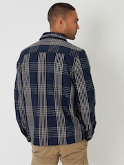 Threadbare Blue Brushed Check Shacket - Image 2 of 4