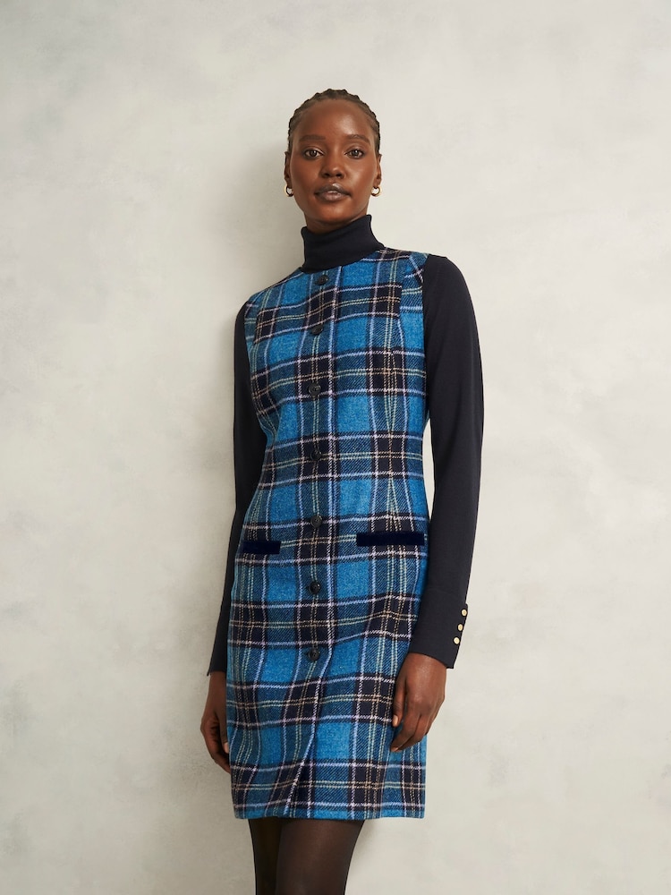 Hobbs Blue Petite Joella Dress - Image 1 of 4 Hobbs Blue Petite Joella Dress - Image 1 of 4
