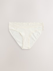 Rust Red High Leg Cotton and Lace Knickers 4 Pack - Image 2 of 7