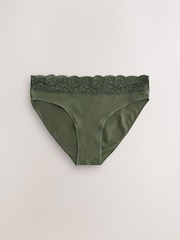 Rust Red High Leg Cotton and Lace Knickers 4 Pack - Image 4 of 7