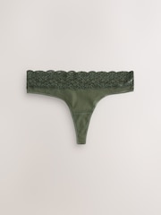 铁锈色 红色 - 棉质蕾丝短裤 4 包 - 11的图像8｝