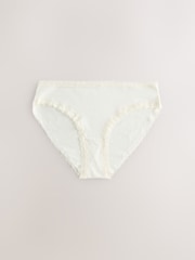 Floral High Leg Cotton and Lace Knickers 4 Pack - Image 3 of 6