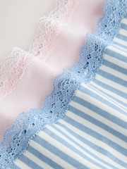 Floral High Leg Cotton and Lace Knickers 4 Pack - Image 5 of 6