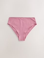 Pink/Blue/Green High Waist High Leg Cotton Rich Knickers 5 Pack - Image 6 of 8