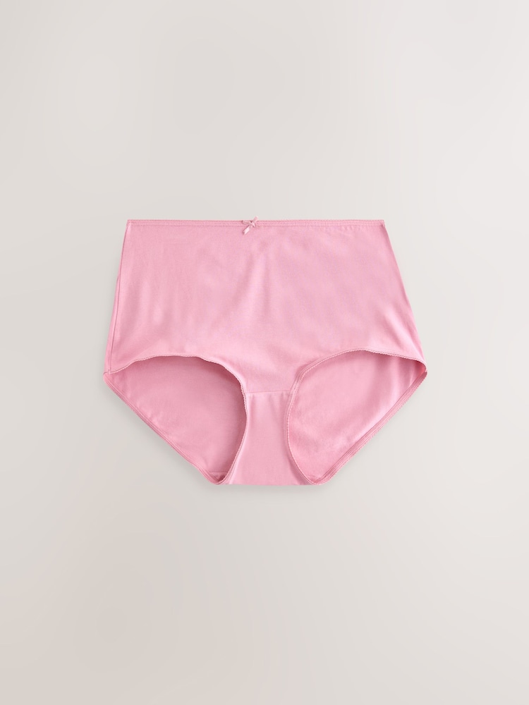 Pink/Blue/Green Full Brief Cotton Rich Knickers 5 Pack - Image 2 of 8