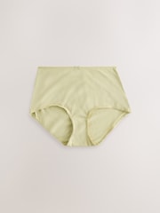Pink/Blue/Green Full Brief Cotton Rich Knickers 5 Pack - Image 6 of 8