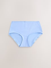 Pink/Blue/Green Short Cotton Rich Knickers 5 Pack - Image 4 of 8