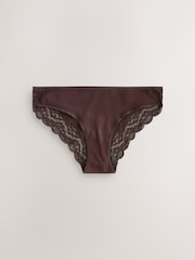 Berry Pink Bikini Cotton and Lace Knickers 7 Pack - Image 2 of 10