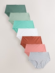 أخضر/أزرق - حزمة من 7 سراويل داخلية من القطن الغني - صورة 1 من 10