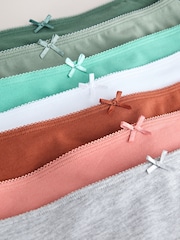 أخضر/أزرق - حزمة من 7 سراويل داخلية من القطن الغني - صورة 10 من 10