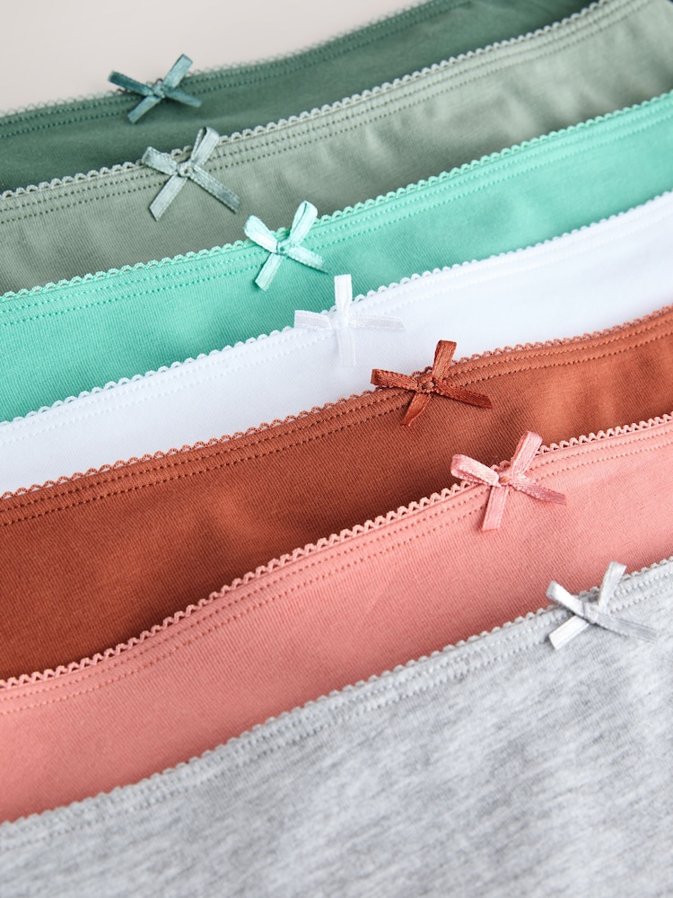 أخضر/أزرق - حزمة من 7 سراويل داخلية من القطن الغني - صورة 10 من 10