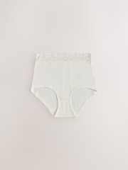 Berry Pink Full Brief Cotton and Lace Knickers 7 Pack - Image 2 of 10