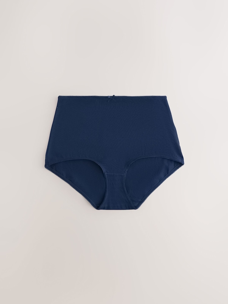 Blue Full Brief Cotton Rich Knickers 7 Pack - Image 2 of 10