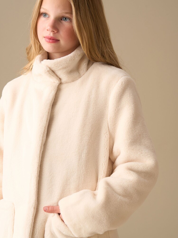 Angel & Rocket Cream Adaline Fur Coat - Image 2 of 8
