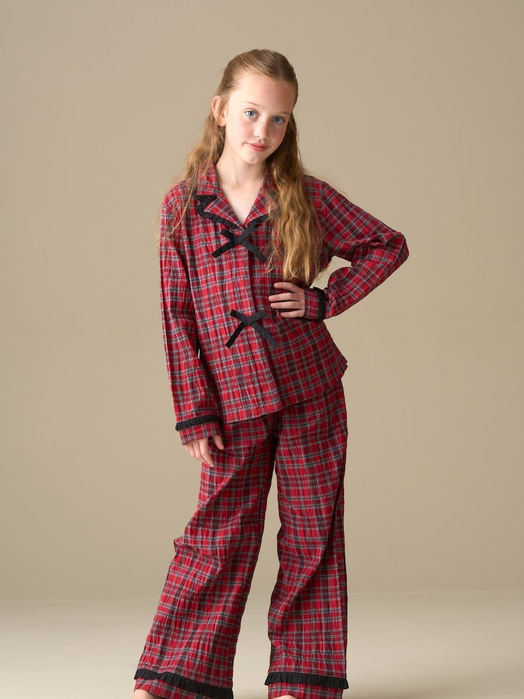 Angel & Rocket Red Zara Check Pyjamas - Image 1 of 6 Angel & Rocket Red Zara Check Pyjamas - Image 1 of 6
