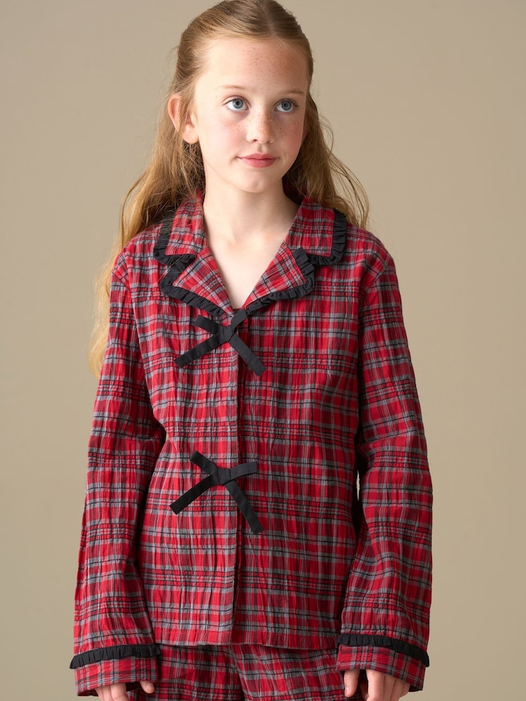 Angel & Rocket Red Zara Check Pyjamas - Image 2 of 6 Angel & Rocket Red Zara Check Pyjamas - Image 2 of 6