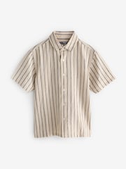 Ecru Marl Striped Short Sleeve Shirt - Image 1 of 1