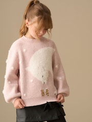 Angel & Rocket Pink Izzy Polar Bear Jumper - Image 1 of 8