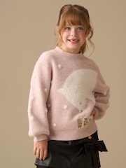 Angel & Rocket Pink Izzy Polar Bear Jumper - Image 2 of 8