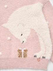Angel & Rocket Pink Izzy Polar Bear Jumper - Image 8 of 8