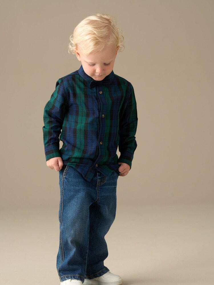 Angel & Rocket Abel Plaid Shirt With Bow Tie - صورة 2 من 7 Angel & Rocket Abel Plaid Shirt With Bow Tie - صورة 2 من 7