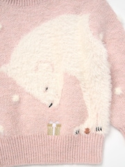 Angel & Rocket Pink Izzy Polar Bear Jumper - Image 6 of 6