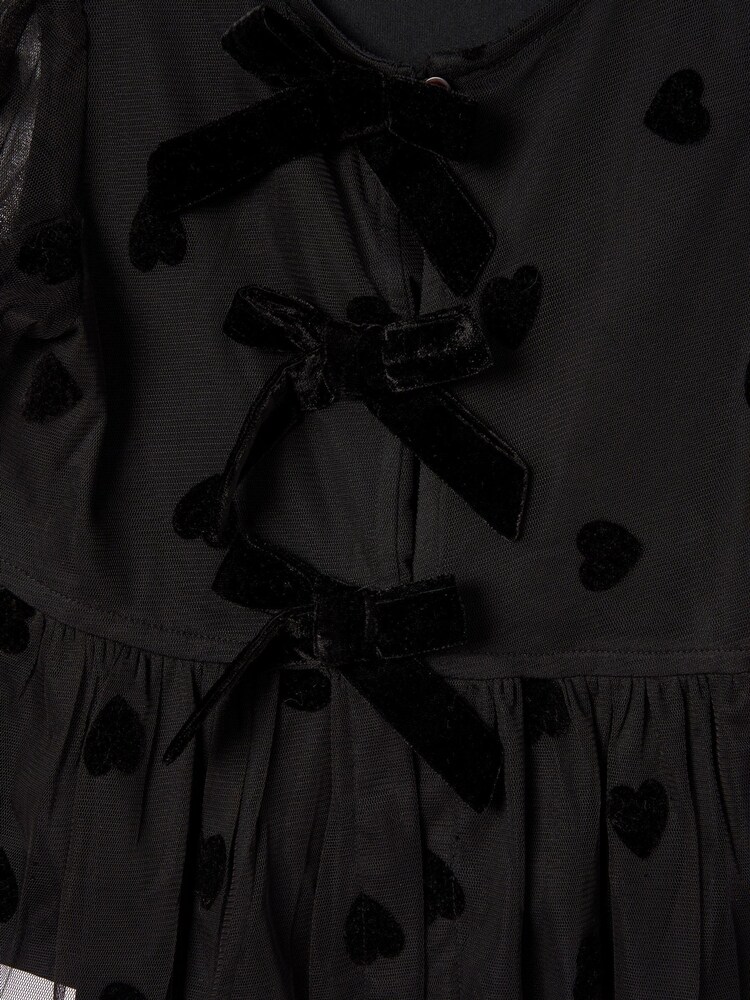 Angel & Rocket Black Neve Flock Heart Mesh Top - Image 7 of 7 Angel & Rocket Black Neve Flock Heart Mesh Top - Image 7 of 7