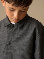 Angel & Rocket Grey Alex Pinstripe Overshirt - Image 3 of 9