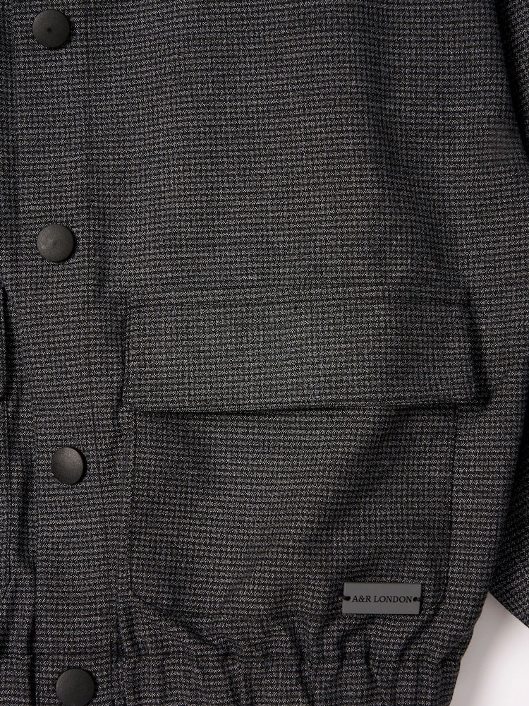 Angel & Rocket Grey Alex Pinstripe Overshirt - Image 9 of 9 Angel & Rocket Grey Alex Pinstripe Overshirt - Image 9 of 9