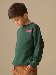 Angel & Rocket Green Kaiden Placement Print Sweatshirt - Image 3 of 4