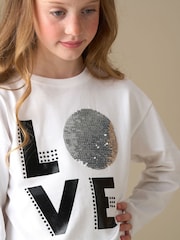 Angel & Rocket White Lacie Love Disco Ls T-Shirt - Image 3 of 3