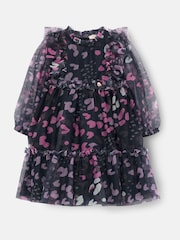 Angel & Rocket Blue Cara Print Mesh Dress - Image 5 of 7