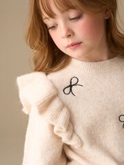 Angel & Rocket Cream Camila Diamonte Ruffle Jumper - Image 4 of 6