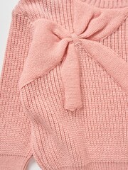 Angel & Rocket Pink Arya Knitted Bow Jumper - Image 8 of 8