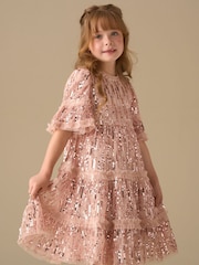 Angel & Rocket Pink Penny Sequin Dress - Image 6 of 9