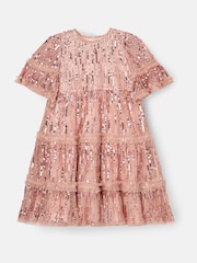 Angel & Rocket Pink Penny Sequin Dress - Image 7 of 9
