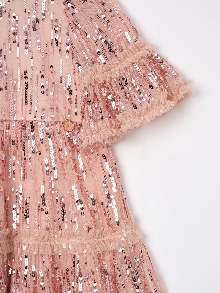Angel & Rocket Pink Penny Sequin Dress - Image 9 of 9
