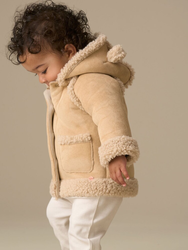 Angel & Rocket Cream River Shearling Jacket - Image 2 of 7 Angel & Rocket Cream River Shearling Jacket - Image 2 of 7
