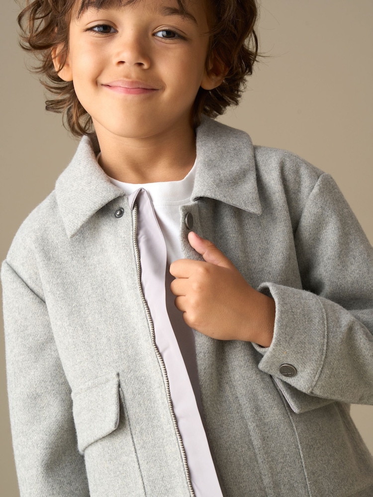 Angel & Rocket Grey Parker Varsity Jacket - Image 2 of 8