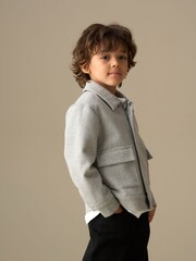 Angel & Rocket Grey Parker Varsity Jacket - Image 4 of 8