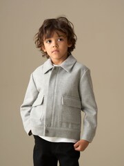 Angel & Rocket Grey Parker Varsity Jacket - Image 5 of 8