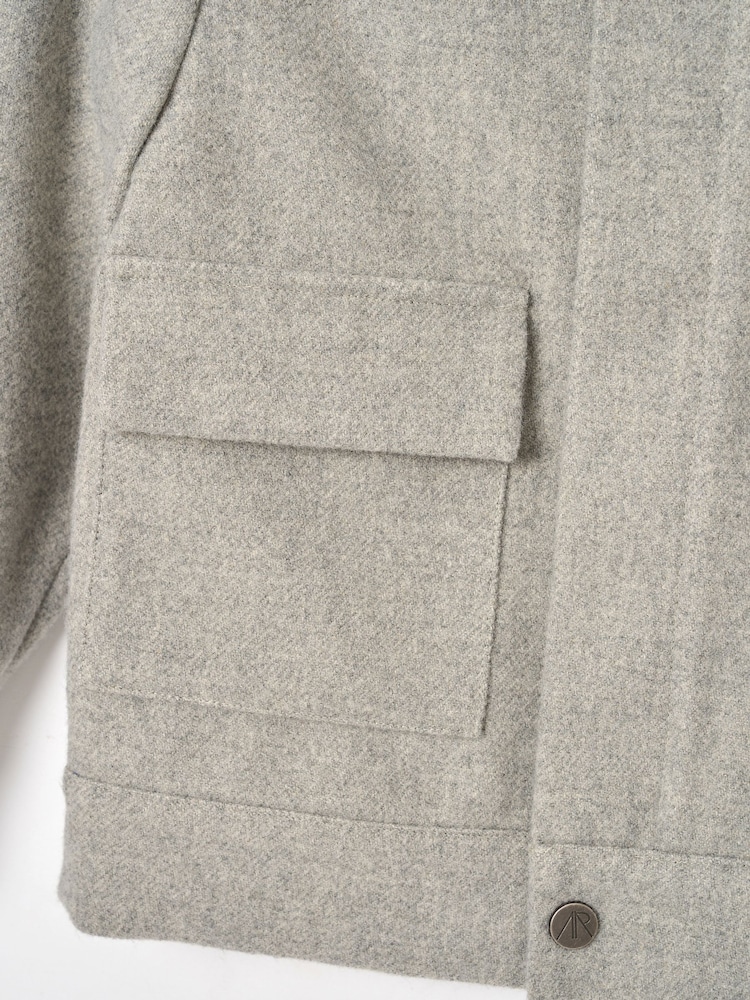Angel & Rocket Grey Parker Varsity Jacket - Image 8 of 8 Angel & Rocket Grey Parker Varsity Jacket - Image 8 of 8